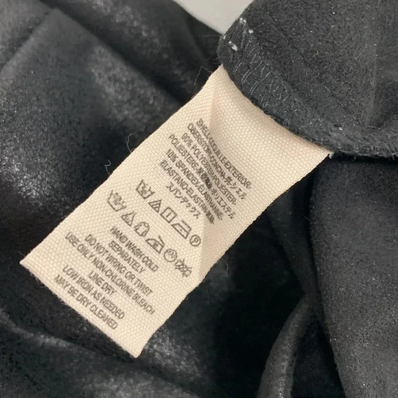 Free People Legging Midnight Vegan Faux Suede Pants Elastic Waist Black Size 4 - Picture 9 of 9